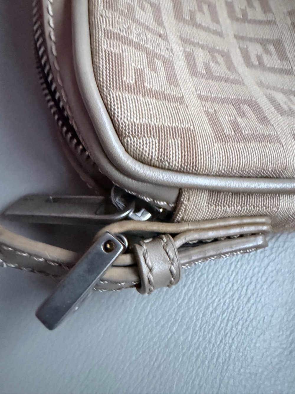 Fendi Monogram Crossbody mini Bag in Light Beige and Ivory - Picture 9 of 14